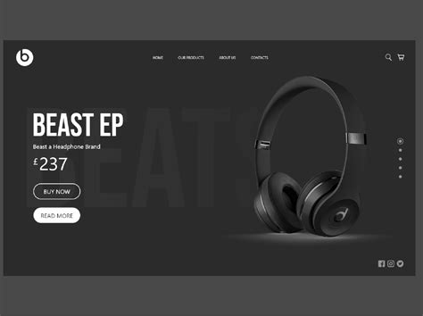 Beats Headphones Promotion Web Ui Design By Abdur Rahman Manning On