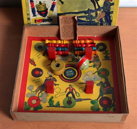 Antique 1930s Transogram Bucking Bronco Board Game In Etsy