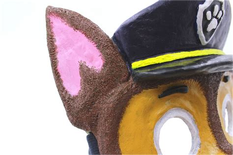 Chase Paw Patrol Mask Cartoons Nickelodeon Etsy