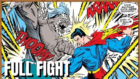 Superman Vs Doomsday 1st Fight Full Comic Fight Youtube