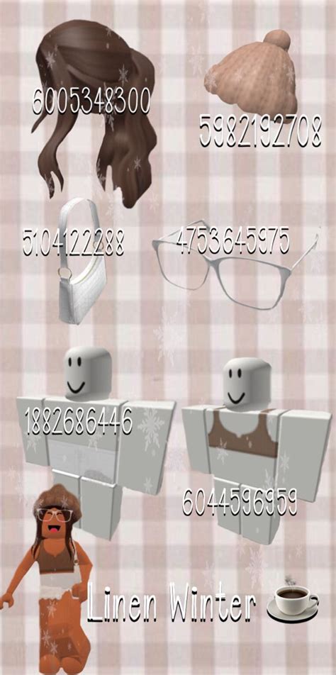 Aesthetic Linen Winter Fit | Custom decals, Roblox sets, Decal design