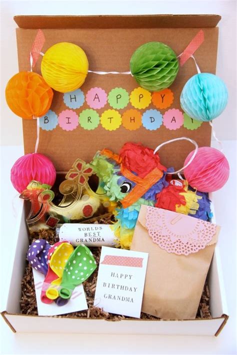 Best gifts to send in the mail. A really cute Birthday-In-a-Box gift to send to someone ...