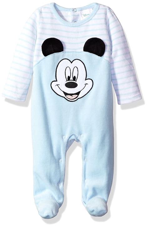 Disney Baby Boys Mickey Mouse Velour Footie Sleeper Skyway 0 3