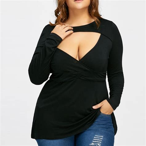 Zanzea Spring Low Cut Women Sexy Deep V Neck Long Sleeve Solid