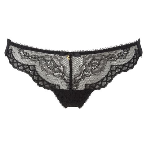Sheer Thong Panty Gossard Superboost Lace Black 7716 Lavinia Lingerie
