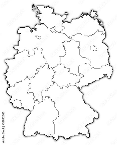 Political Map Of Germany With The Several States Stock Vector Adobe