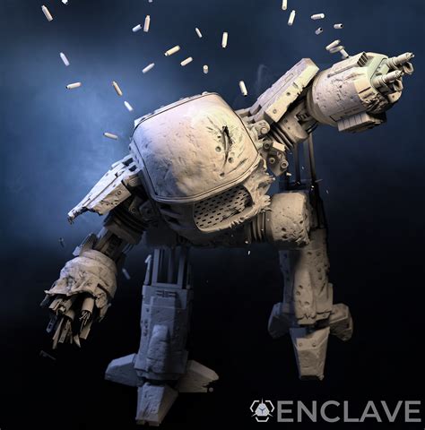 Wallpaper Enclave Interactive Robocop Ed 209 Seni Digital Mesin