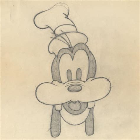 Disney Goofy Original Design Drawing For