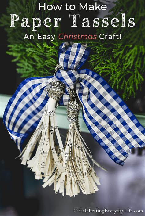 Learn How To Make Beautiful Paper Tassel Ornaments An Easy And Budget