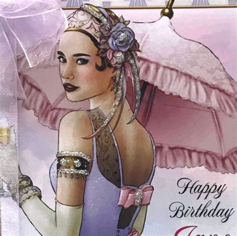 Birthday Art Deco Lady Cards Personalised Art Deco Etsy UK