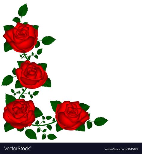 Vine Of Red Roses Royalty Free Vector Image Vectorstock