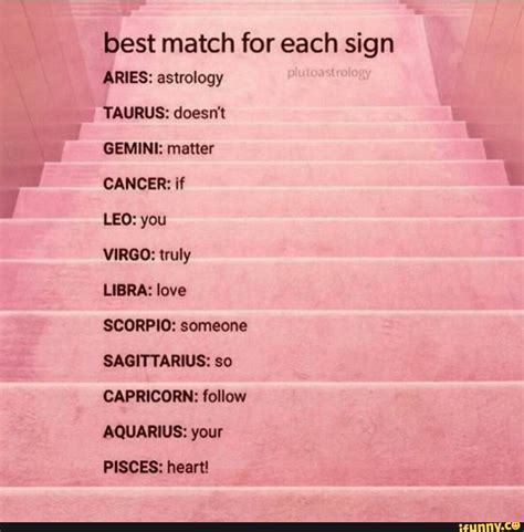 Best Match For Each Sign Aries Astrology Taurus Doesnt Gemini