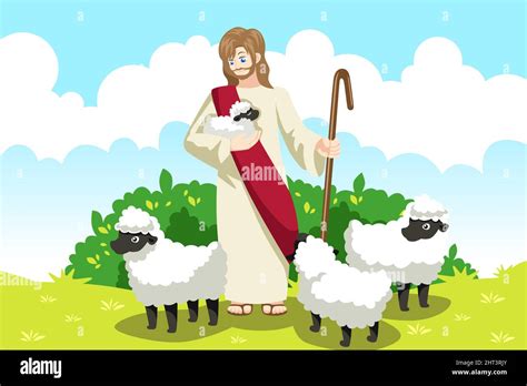 Pastor con ovejas Imágenes vectoriales de stock Alamy