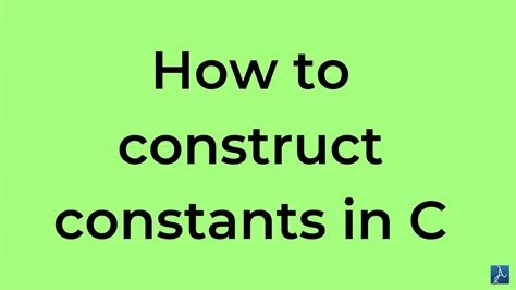 Constants In C Hands On Rules For Constructing C Constants C