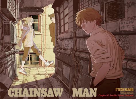 chainsaw man official art chainsaw manga anime