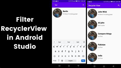 How To Filter A Recyclerview With Searchview Android Studio Tutorial