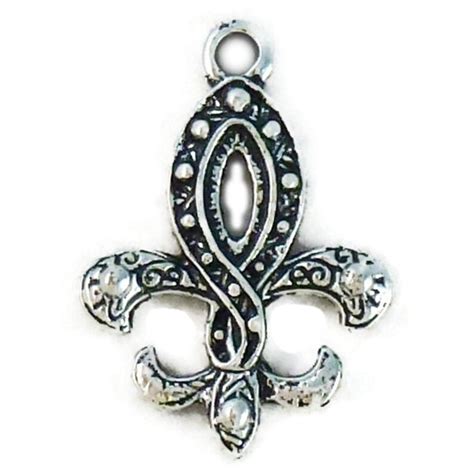 Bulk 50 Fleur De Lis Charm Silver By Tijc Sp1094b Etsy