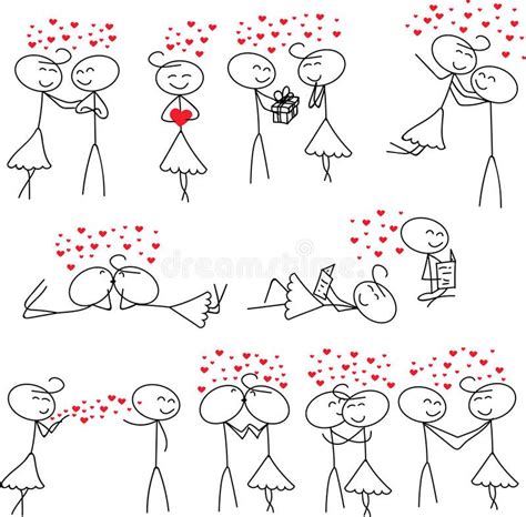 Photo About Love Clipart Stick Figure Love Couple Illustration Of