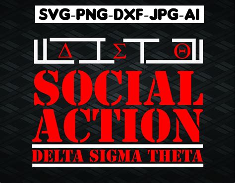 Social Action Delta Sigma Theta Svg Delta Sigma Theta Bundle Etsy