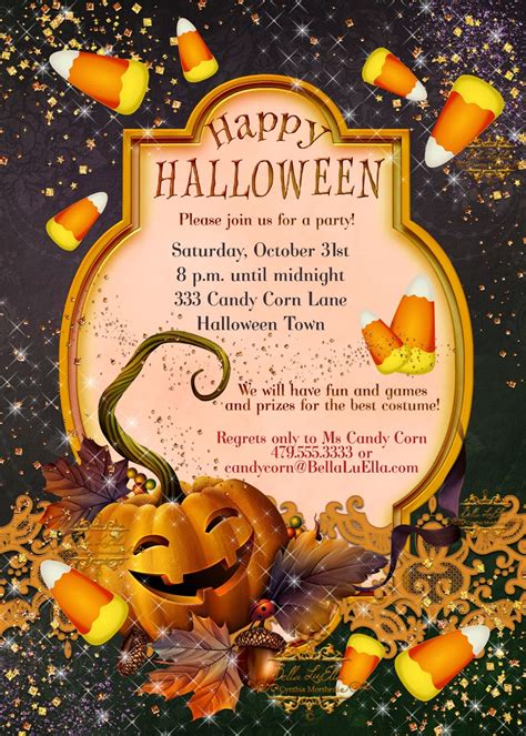 Bella Luella Halloween Party Invitations