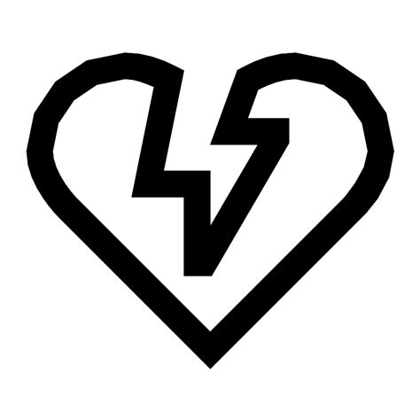 Heart Broken Solid Vector Svg Icon Svg Repo