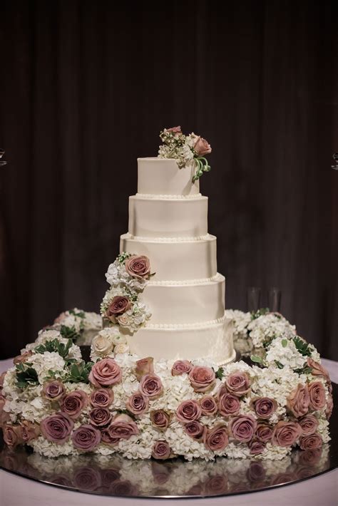 A Five Tier Floral Cake