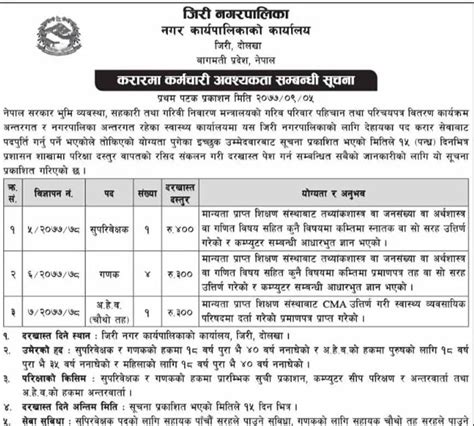 This announcement consists of both open and internal competition. Jobs at Bagmati Province, Government of Nepal