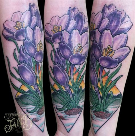 Crocus Flower Tattoo Tattoos By Jake B