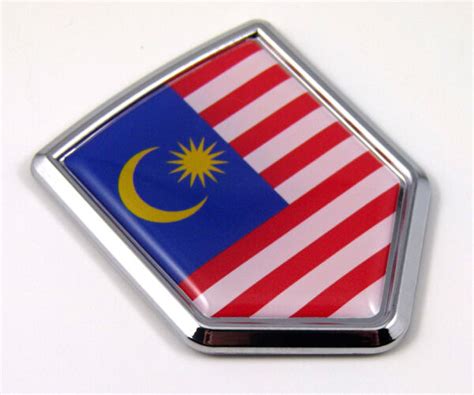 Visit our professional tuning locations where stickers will be installed on your car. Malaysia Flag Car Chrome Emblem Malaysian Crest Decal 3D ...