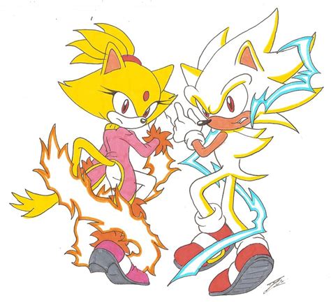 Hyper Sonic And Solar Blaze By Sonicguru I Dont Think Yellow Was A