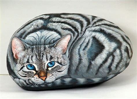 50 Best Diy Painted Rocks Animals Cats For Summer Ideas 36 Painted