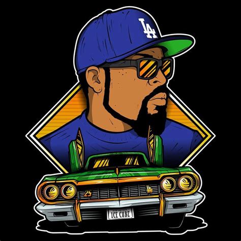 Ice Cube Rapper Illustration Download Illustration 2020