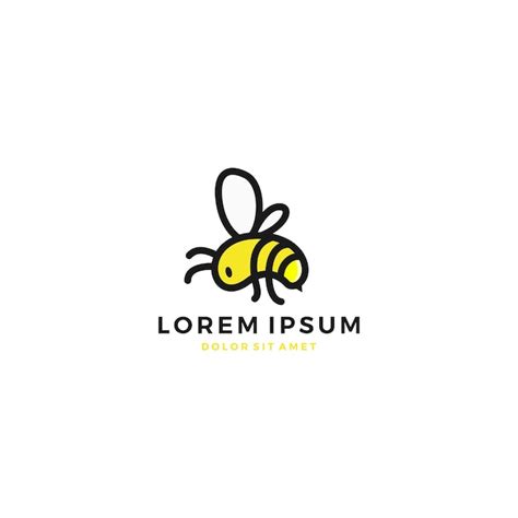 Premium Vector Cute Bee Logo