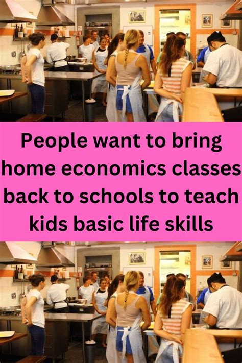 People Want To Bring Home Economics Classes Back To Schools To Teach
