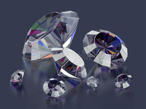 Illustration Of Luxury Diamonds On Gradient Backgrounds Shiny Crystals