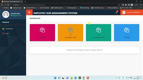 employee task management system using php and mysql phpgurukul youtube