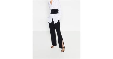 trousers with side slit 50 best pieces from zara june 2016 popsugar fashion photo 17