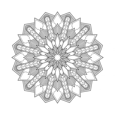 Abstract Geometric Mandala Arabesque Coloring Page Book