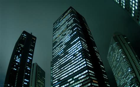 City Skyscrapers At Night Wallpapers Hd Desktop And Mobile Backgrounds
