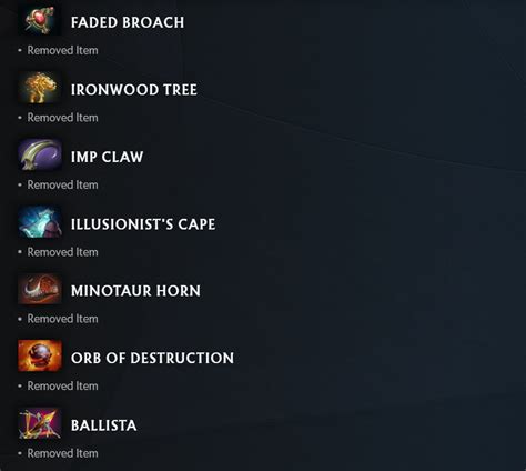 Dota 2 All Removed And New Items In Update 730