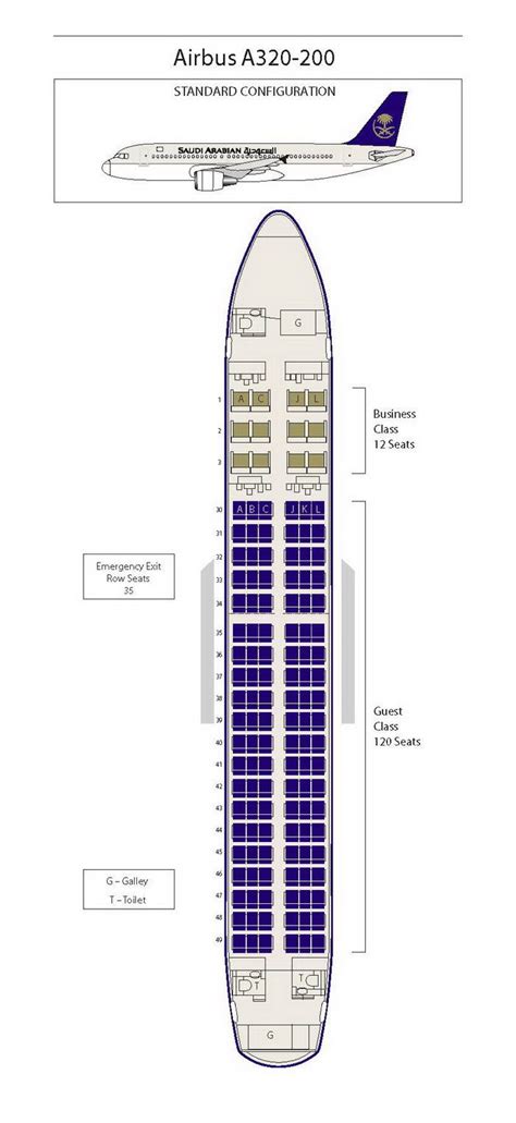 Saudi Arabian Airlines Airbus A320 200 Aircraft Seating Chart Arabia