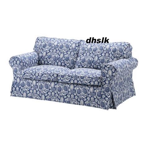 Ikea Ektorp 2 Seat Sofa Cover Klintbo Blue Loveseat Slipcover Floral Bezug