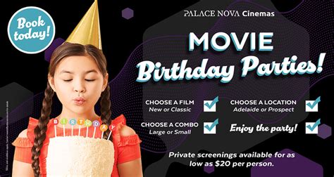 Private Screening Birthday Parties At Palace Nova Cinemas Kids In