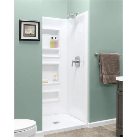 Style Selections White Panel Kit Shower Wall Surround Common 32 In X
