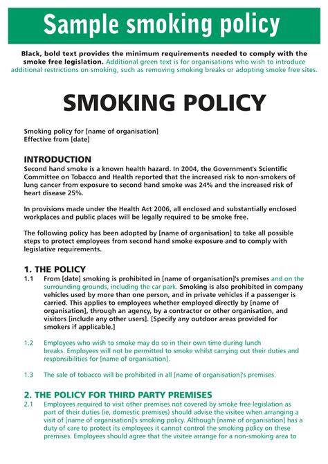 smoking policy 10 examples format pdf examples