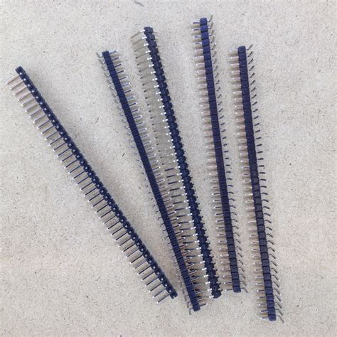 5pcs 40pin 254mm Right Angle Male Header Pins A2d Electronics