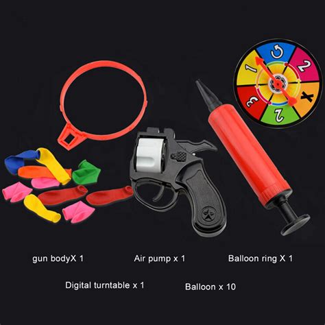 Russian Roulette Model Balloon Gun Pistol Bang Party Game Fun Tricky