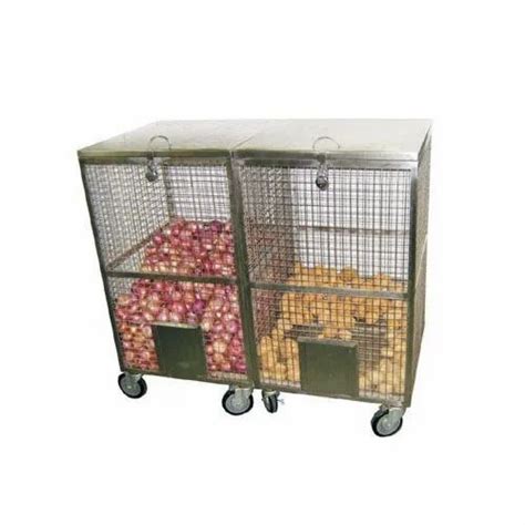 Stainless Steel Potato Onion Storage Bin For Kitchen At Rs 16500 In