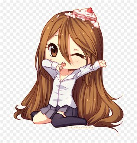 Cute Brown Hair Chibi Girl Free Transparent Png Clipart Images Download