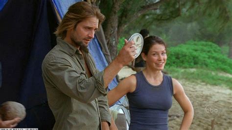 Sawyer And Kate Lost Sawyer Checking Out His Haircut Lost Season 1